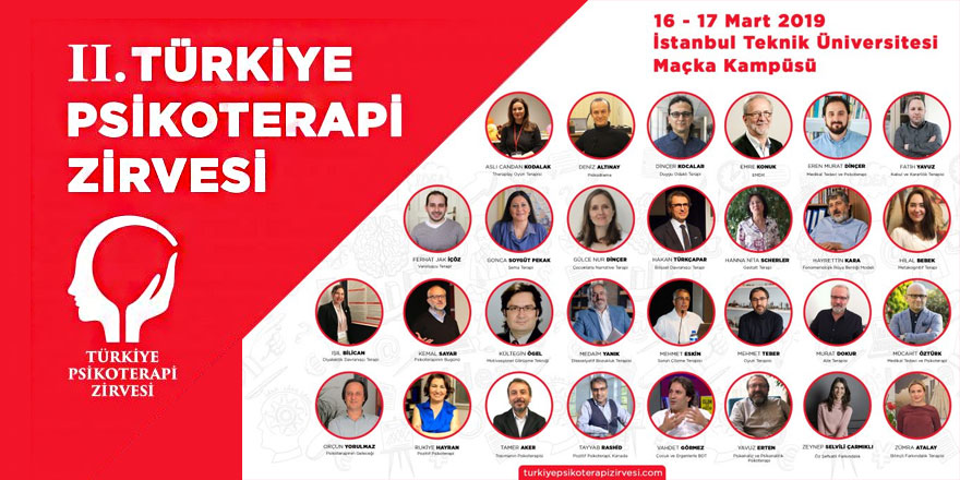 2. Türkiye Psikoterapi Zirvesi 16-17 Mart 2019'da