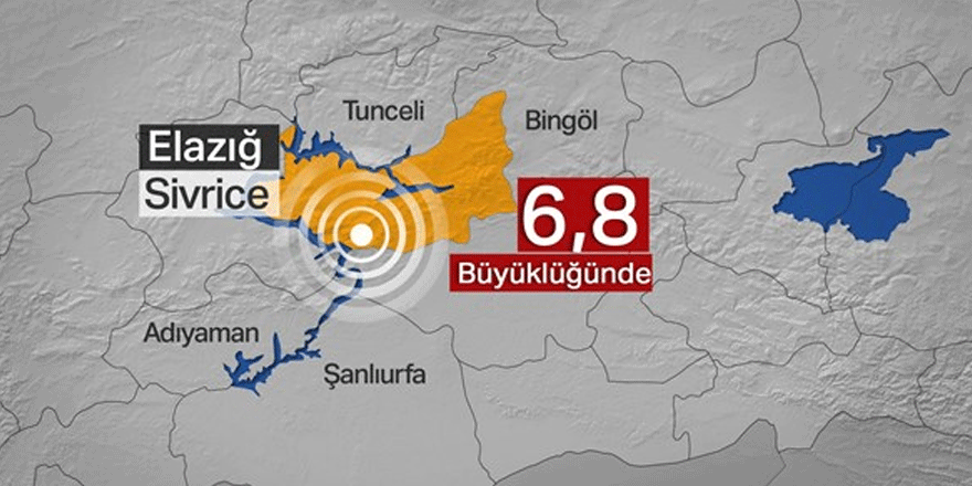 Elazığ'da 6,8 büyüklüğünde deprem: 21 kişi hayatını kaybetti, 1030 kişi yaralandı