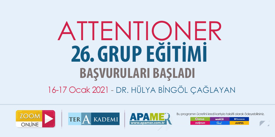 Attentioner 26. Grup Eğitimine Başvurular Başladı