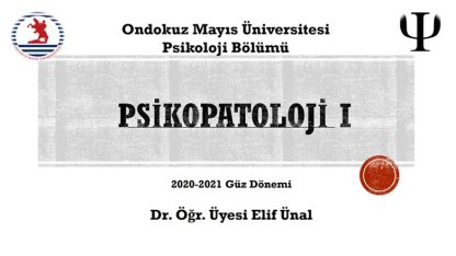 Psikopatoloji - Power Point Sunusu